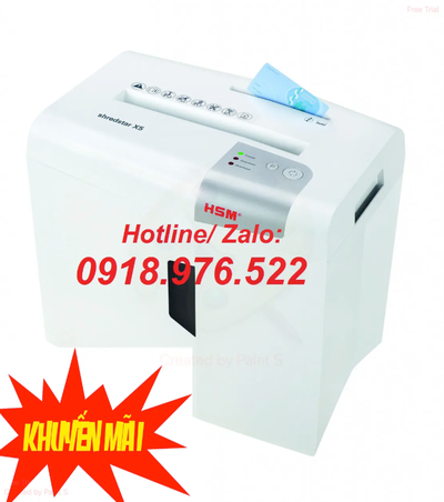 Máy hủy giấy HSM Shredstar X5 4,5x30mm