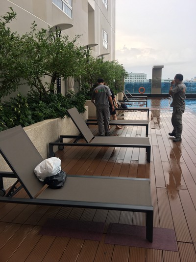 Ghế hồ bơi khung nhôm  