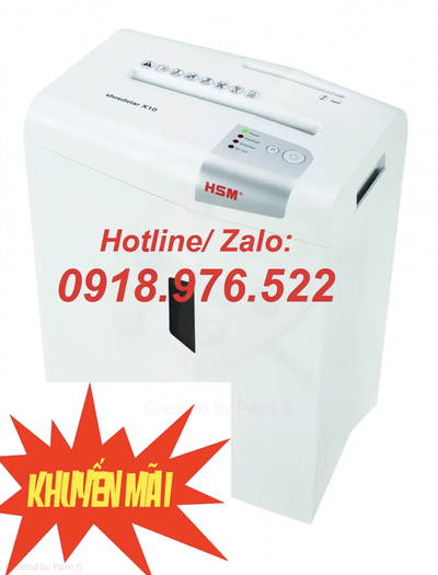 Máy hủy tài liệu HSM Shredstar X10 4,5 x 30
