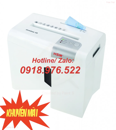 Máy hủy giấy HSM Shredstar X5 4,5x30mm