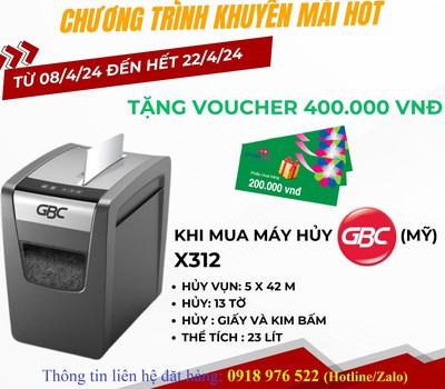 Máy hủy giấy GBC ShredMaster X308