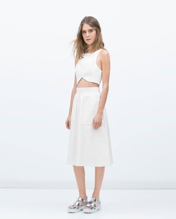 Ảnh số 69: ZR-026 _ SET ÁO CROPTOP & VÁY TRẮNG ZARA - Giá: 550.000