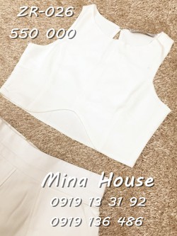 Ảnh số 75: ZR-026 _ SET ÁO CROPTOP & VÁY TRẮNG ZARA - Giá: 550.000