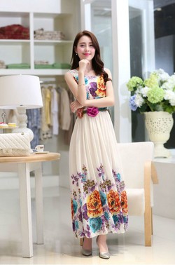 Ảnh số 9: Đầm maxi hoạ tiết hoa - D217