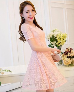 Ảnh số 24: Đầm xòe ren vai cách điệu Mira - D245 - Giá: 299.000