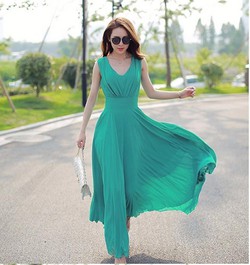 Ảnh số 26: Đầm maxi xếp ly eo - D244 - Giá: 279.000