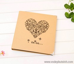 Ảnh số 63: Album DIY Gáy càng cua hình tim I Miss 12 inch  60 trang K1149 950g. - Giá: 180.000