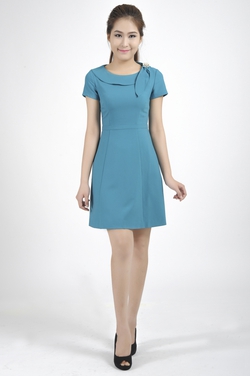 Ảnh số 1: Đầm cổ thuyền nơ vai - Giá: 676.000