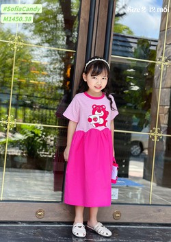Ảnh số 11: Váy cotton gấu dâu - Giá: 99.000