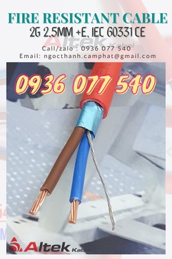 Ảnh số 3: Cáp báo cháy, chống cháy Altek Kabel, 2 x 2.5 mm2 chính hãng giá rẻ