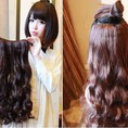 Tóc kẹp giả xoăn bằng sợi tơ nhân tạo chuẩn Hàn Quốc