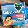 Dầu VICK BABY BALSAM xuất xứ từ Úc giữ ấm ngực trị ho,sổ mũi, ngạt mũi cho bé: 220k/h