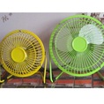 Quạt usb mini fan lồng sắt cánh sắt đường kính 20cm,quạt sạc usb hình bánh xe, Quạt sưởi mini an toàn cho cả gia đình