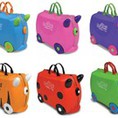 Vali kéo Trunki màu hồng dê thương cho bé gái, màu đỏ đen khoẻ khoắn cho bé trai