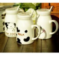 Cốc sứ bò sữa Milk có nắp