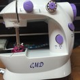 Máy may mini có đèn, có cắt chỉ