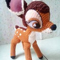 Nai con Bambi thú bông bằng len