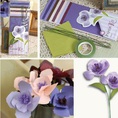 Bộ Paper Kit Flower origami tự làm, Bộ Kit DIY cầu giấy Temari