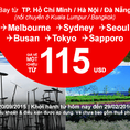 Vé máy bay đi Nhật, Hàn, Úc giá rẻ nhất