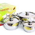 Bộ Nồi Inox Fivestar Cool 3 Chiếc