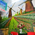 Vẽ tranh tường phong cảnh tại Công ty VinaTour
