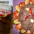 Gân bò ngâm chua ngọt , cay cay, đã thế lại còn giòn giòn