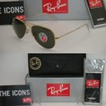 Rayban aviator 3025 gold frame natural green hàng chính hãng