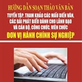 Hướng dẫn soạn thảo văn bản tuyển tập các mẫu diễn văn các bài phát biểu dành cho đơn vị hành chính sự nghiệp