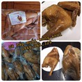 Gà hấp muối xông khói nguyên con