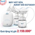 Máy hút sữa Avent điện đôi SCF303/01 New 2017 BH Chính Hãng 2 năm