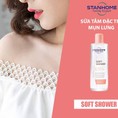 Sữa tắm không xà phòng cho da thường, da dầu mụn lưng, mụn ngực Soft Shower Stanhome 400ML