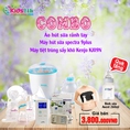 Combo Máy hút sữa Spectra 9plus Máy tiệt trùng sấy khô KJ09N Áo hút sữa giá chỉ 3.800.000