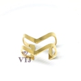 Nhẫn Titan Khuyết Họa Tiết 2 Vạch