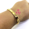 Vòng Tay Titanium mặt chữ nhật nhỏ xoàn thánh giá