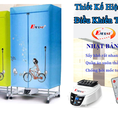 Máy sấy quần áo dạng tủ vuông với khả năng diệt 100% vi khuẩn cho quần áo bền hương thơm