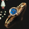Đồng hồ nữ Julius Ja878 dây thép mặt xanh