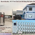 Cửa cổng xếp inox tự động chạy điện Lan Bùi