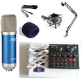 Combo micro Ami Bm800, sound card V8 tiếng anh, và phụ kiện.