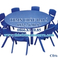Bàn nhựa nhập khẩu hình tròn dành cho trẻ em giảm giá cực sốc năm 2018