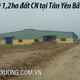Cho thuê đất công nghiệp xây dựng xưởng tại Tân Yên Bắc Giang DT 1,2ha giá rẻ