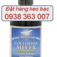 Keo bạc Colloidal Silver, 500 PPM diệt vi khuẩn, vi rút , viêm nhiễm, đau mắt đỏ,tăng cường miễn dịch
