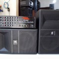 Bộ karaoke gia đình:Loa JBL KI 81 Amply PA 203N