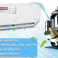 Điều hòa LG V24ENF 24000btu 1 chiều inverter làm lạnh nhanh hơn 40%, tiết kiệm điện lên đến 70%, vận hành êm ái