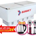 Tủ Đông Cửa Kiếng Lùa Sanaky 516 Lít Vh 8099k Nhôm R134a Kem