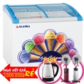 Tủ Đông Cửa Kiếng Lùa Alaska 350 Lít Sd 500y Nhôm R290/R134a Kem