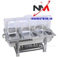 Nồi hâm buffet inox chữ nhật nắp PC 1 ngăn giá rẻ BF8811L63 1