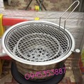 Bếp nướng âm bàn than hoa không khói hút trên ,có lắp đậy hàn quốc dùng cho quán nướng lẩu
