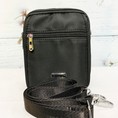 Túi đeo chéo vải dù màu đen trơn chống thấm nước TDC0003