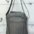 Túi đeo chéo vải màu xám sáng có quai xách thời trang TDC0016