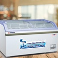tủ đông kính cong 600 lít alaska mới 100%